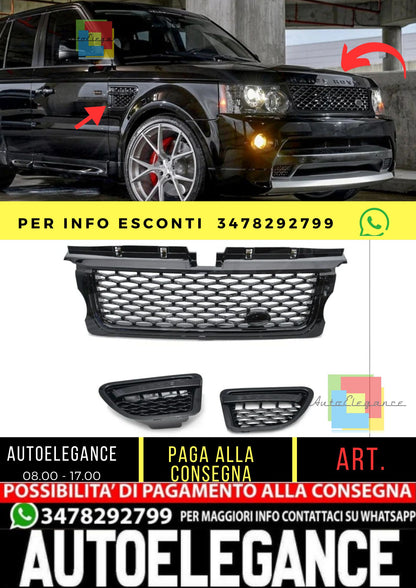 Front grille for Range Rover Sport L320 (05-09) Autobiography Gloss Black