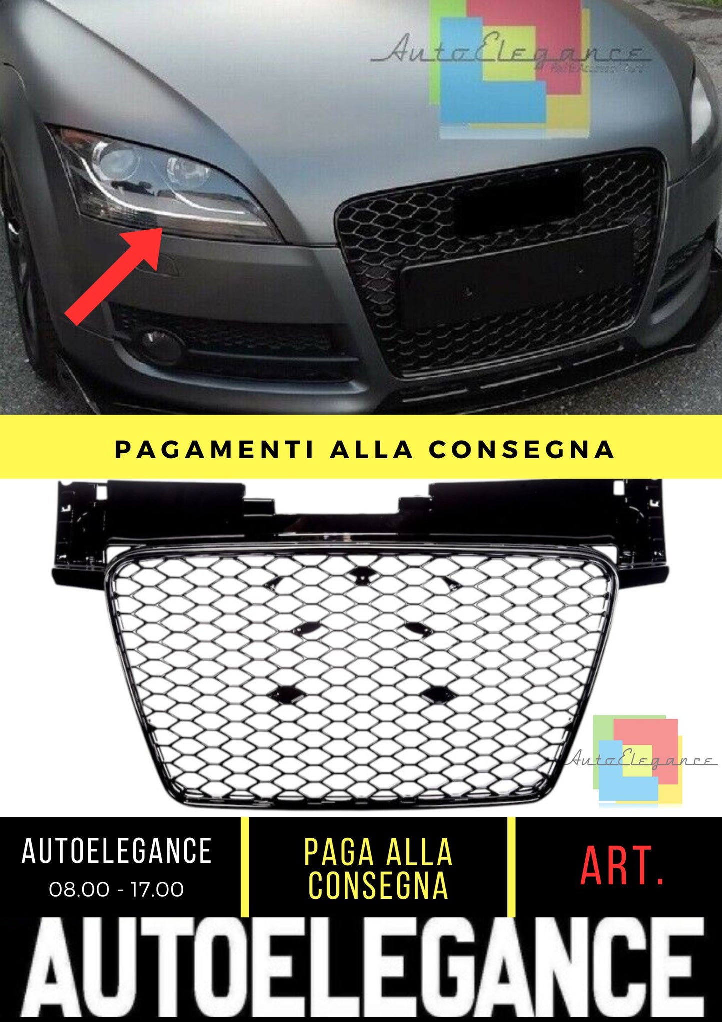 Griglia adatto per Audi TT (8J) Coupe Roadster (2006-2014)