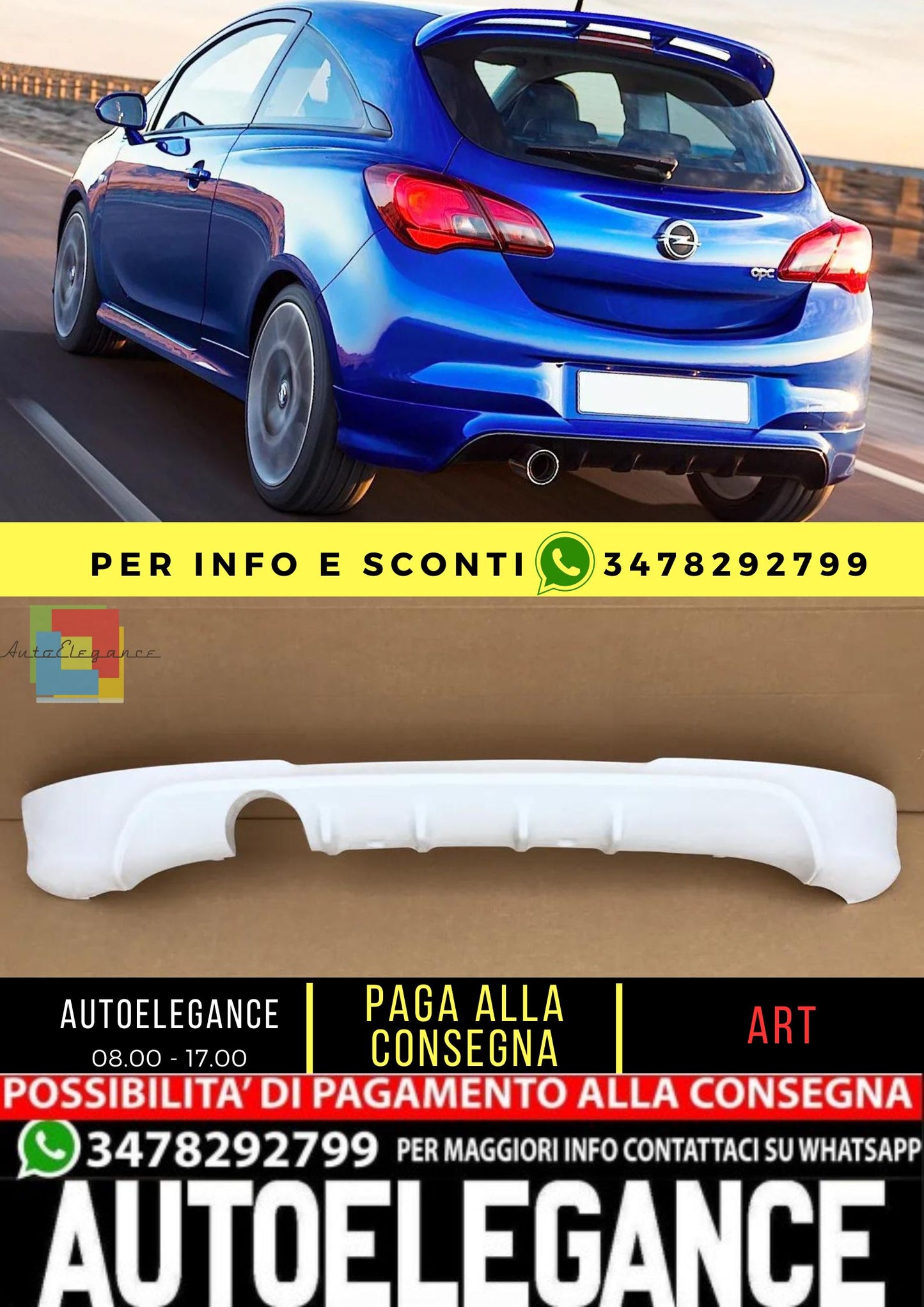 DIFFUSORE ADATTO PER OPEL CORSA E