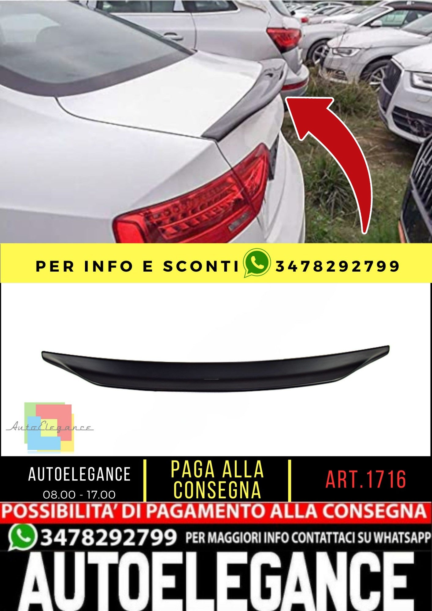 🔥SPOILER adatto per Audi A5 8T 2007-2016 Coupe🔥