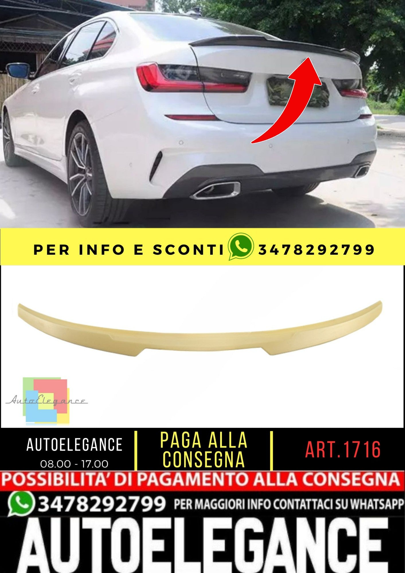 🔥SPOILER adatto per BMW 3 G20 2018+🔥