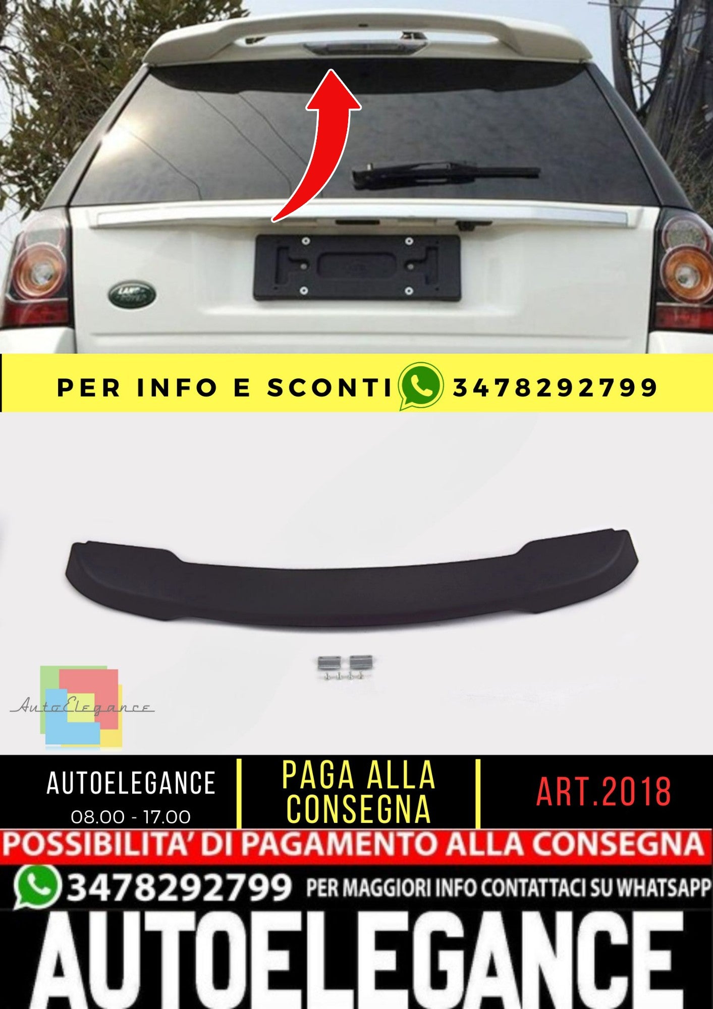 🔥SPOILER adatto per Land Rover Freelander II 2006-2014🔥