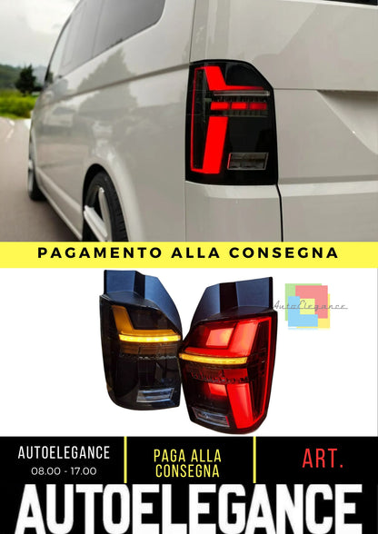 Fanali posteriori LED neri per VW T6 Bus 15-19 FRECCE DINAMICHE T6.1 look