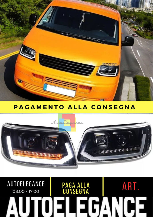 Headlights for VW T5 Bus 03-09 T6-LED OPTICS dynamic turn signal set