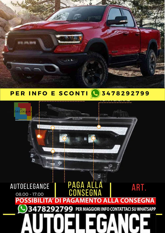 Full LED Headlights for Dodge RAM 1500 2019-2024 
