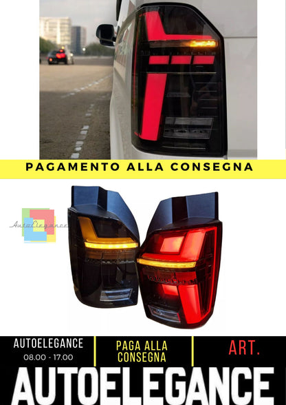 Fanali posteriori LED neri per VW T6 Bus 15-19 FRECCE DINAMICHE T6.1 look