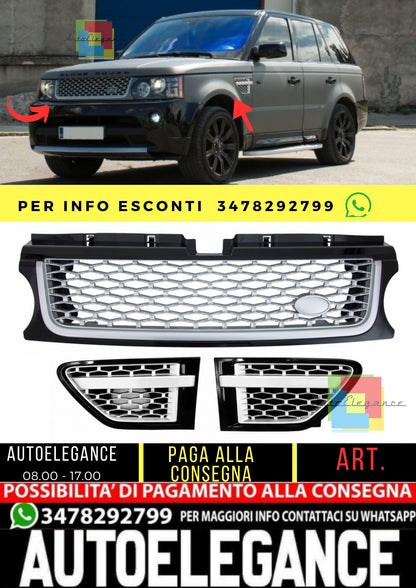 Front Grille for Range Rover Sport L320 Facelift (2009-2012) Autobiography Look Silver