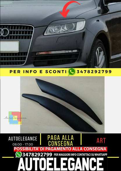 Palpebre fari per AUDI Q7 2005-2009 Plastica ABS NUOVE
