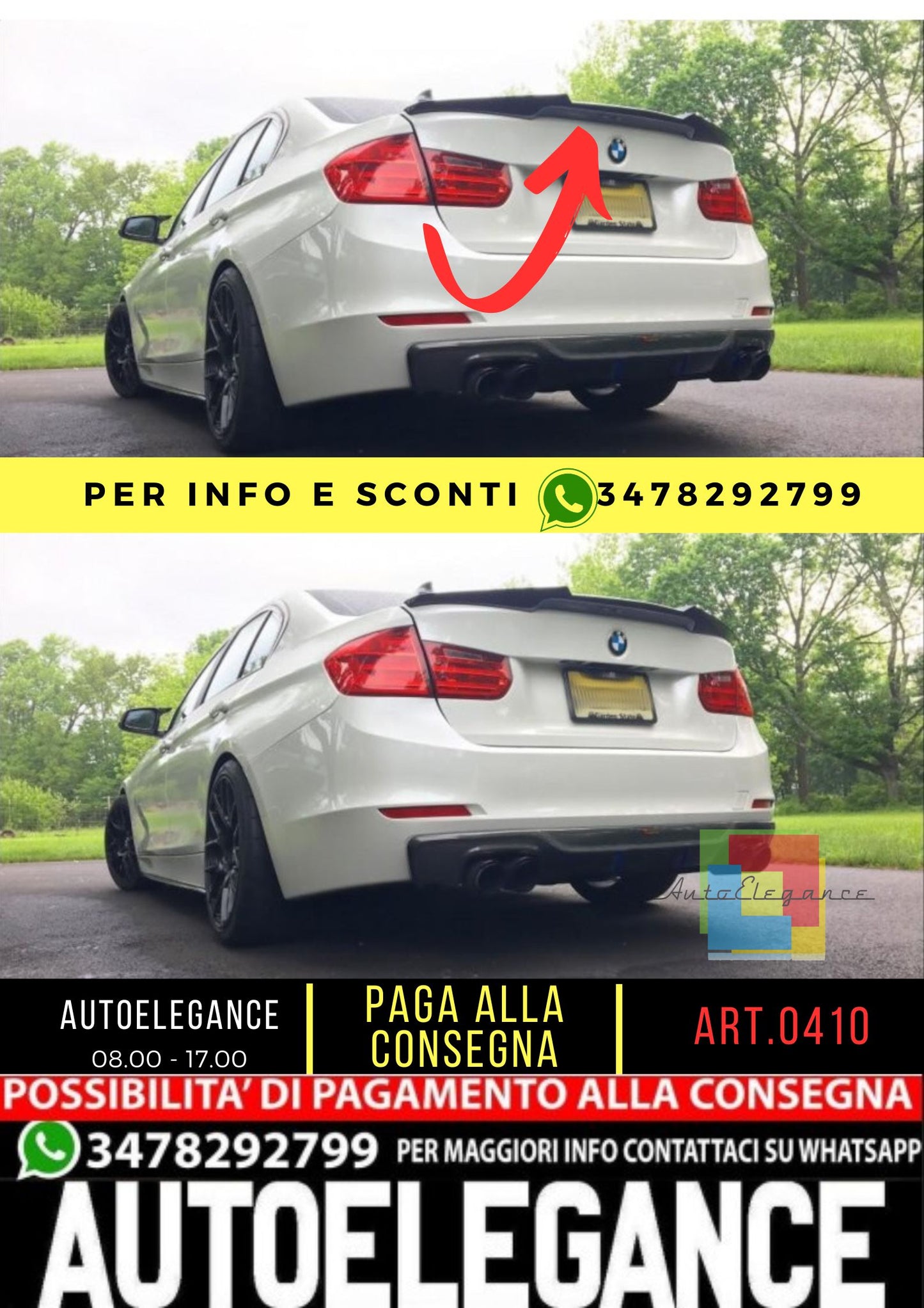💎 SPOILER adatto per BMW 3 F30 2011-2018