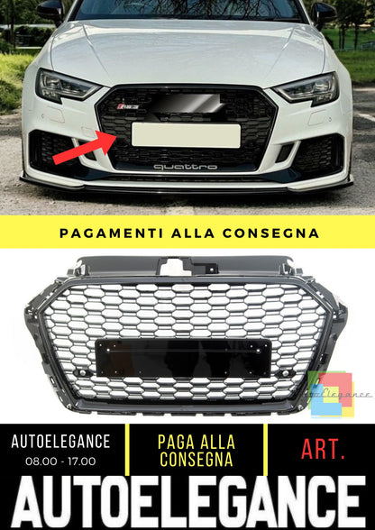 Grille suitable for Audi A3 (8V) Hatchback Sportback Sedan Facelift (2016-2019) 
