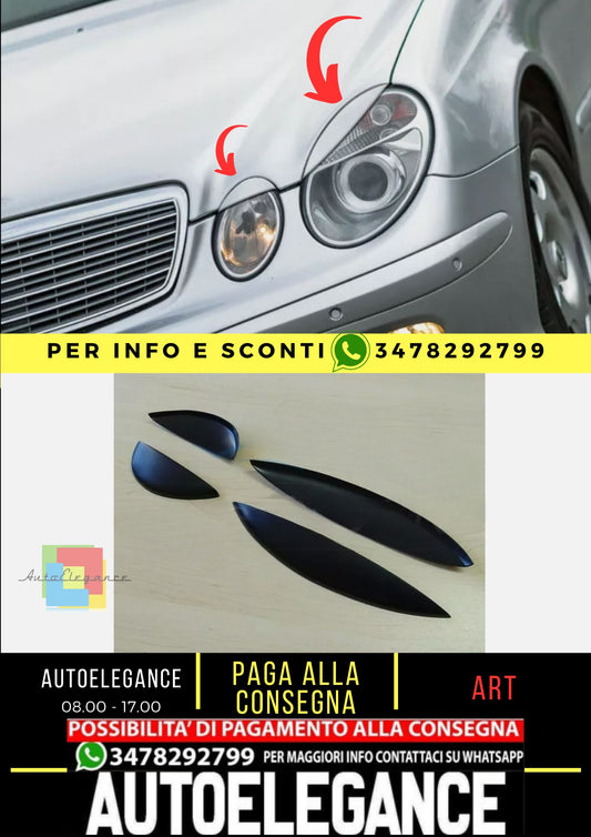 Palpebre fari per MERCEDES Classe E W211 2002-2009 Plastica ABS NOVITÀ