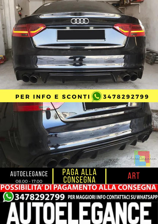 ☀️DIFFUSORE ADATTO PER AUDI A5 SPORTBACK 8TA S-LINE ☀️