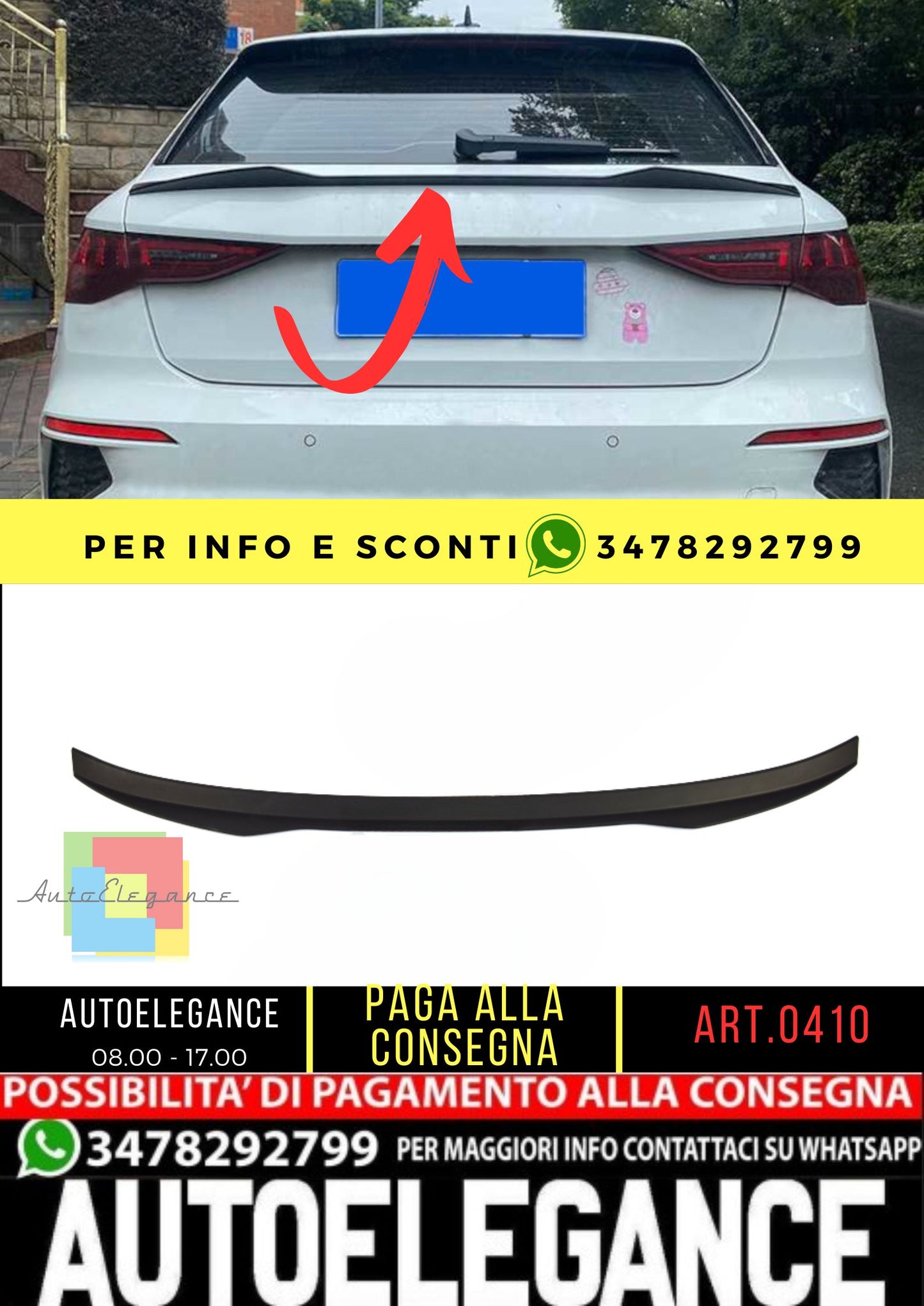 💎 SPOILER adatto per Audi A3 8Y 2020+