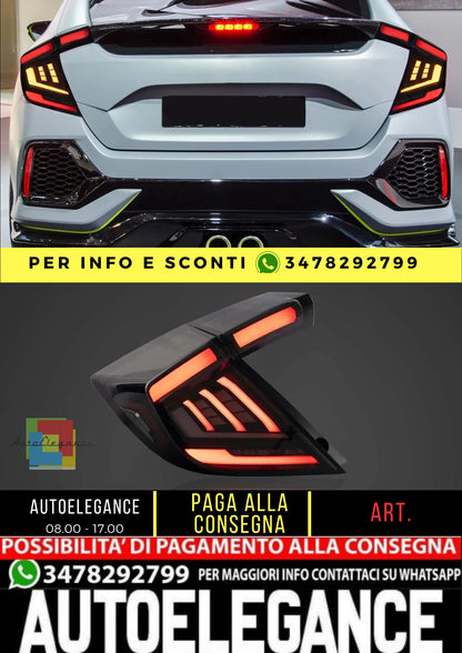 Fanali posteriori per Honda Civic Hatchback LX Sport EX 2016-2021 [5 porte|10a generazione]