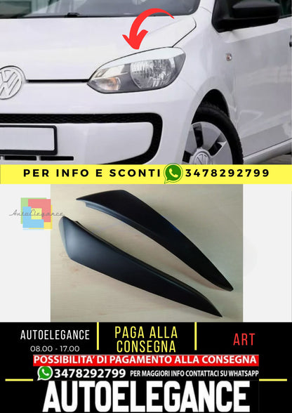 Sopracciglia per VW UP 2011+ palpebre fari palpebre ABS Plastica