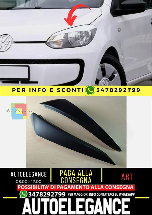 Sopracciglia per VW UP 2011+ palpebre fari palpebre ABS Plastica