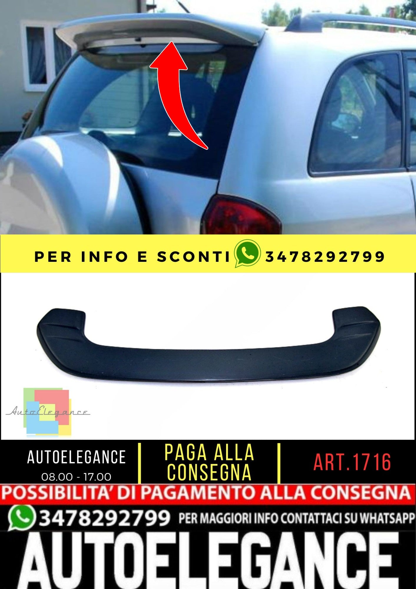 🔥SPOILER adatto per Toyota RAV4 2000-2005🔥