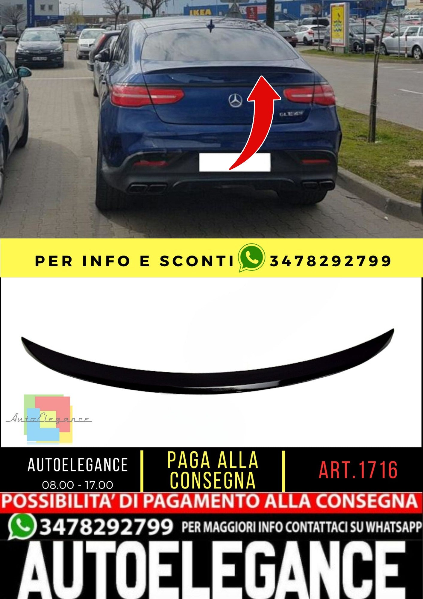 🔥SPOILER adatto per Mercedes GLE W292🔥