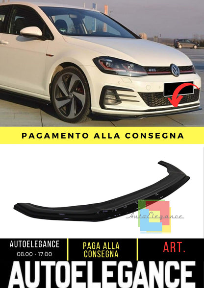 Golf 7 FL GTI Max V2 Labbro Anteriore Piano Nero Vuoto Plastica 2017-2019