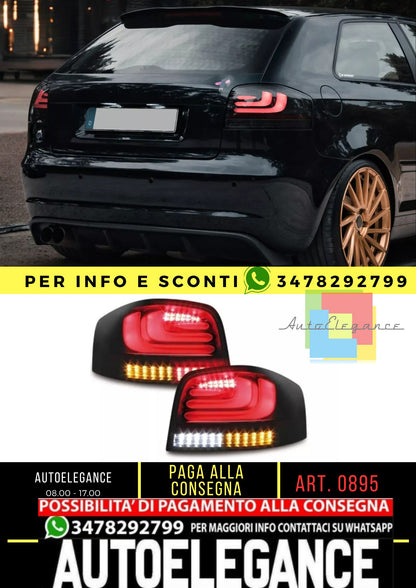 Luci posteriori LED per AUDI A3 8P luci posteriori nere frecce sinistra destra