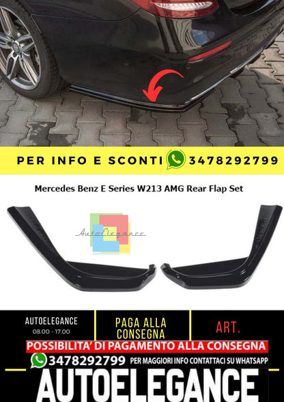 MERCEDES E CLASS W213 Max Flap Posteriore Pianoforte Nero Vuoto Plastica / 2012-2018