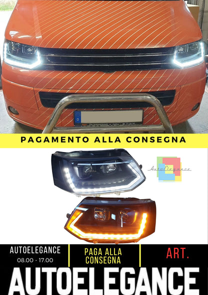 Fari per VW T5 GP Bus 09-15 Facelift Frecce Led Dinamiche Sonar