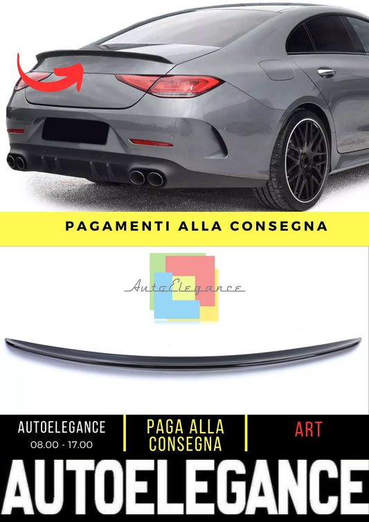 Spoiler Posteriore Sport Nero Lucido per Mercedes CLS C257 da 17