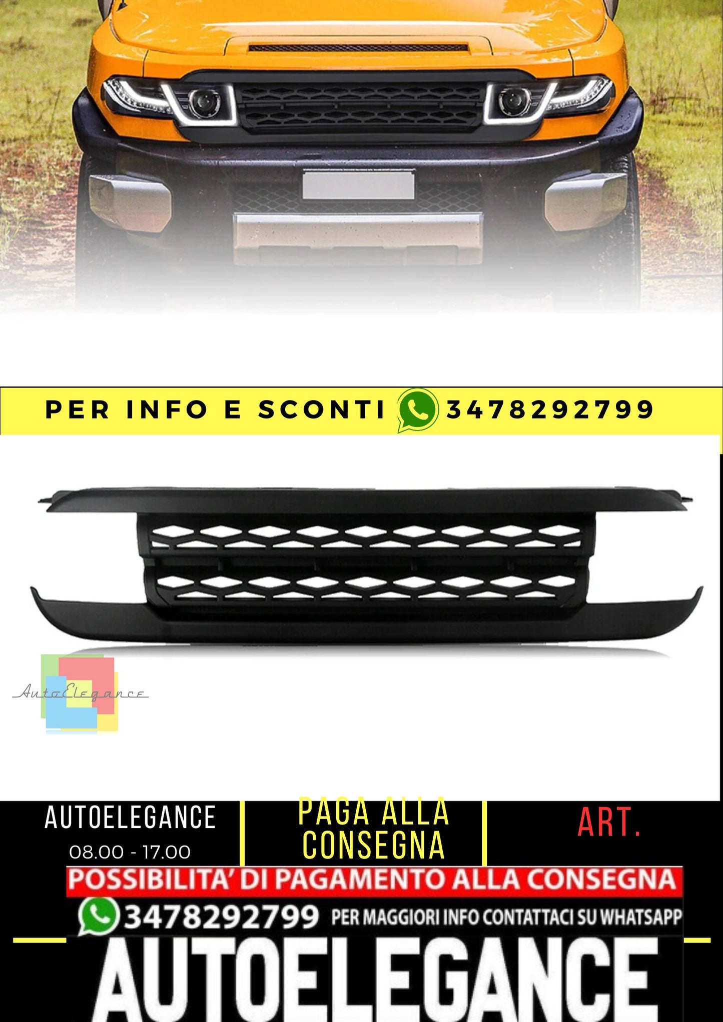 Griglia 0249/0249A adatta per Toyota FJ Cruiser 2007-2023