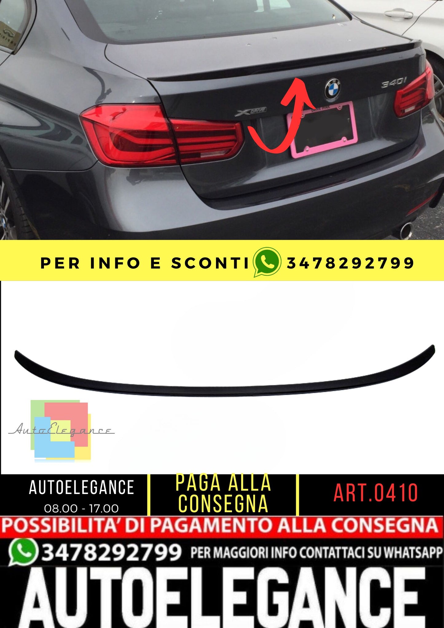 💎 SPOILER adatto per BMW 3 F30 2011-2018