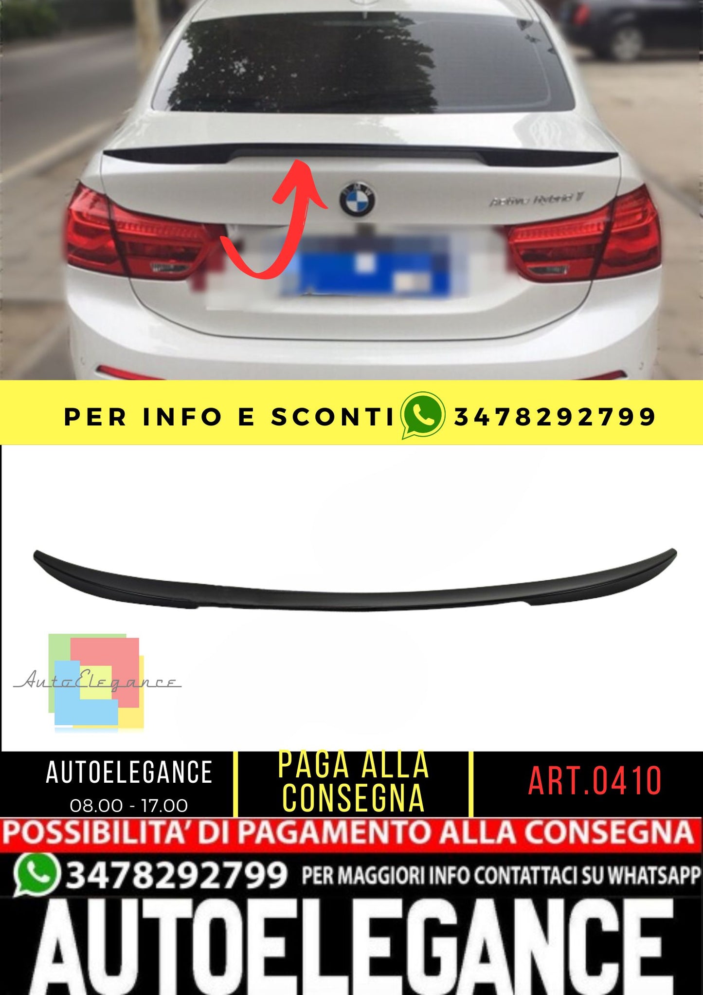 💎 SPOILER adatto per BMW 1 F52 2017+