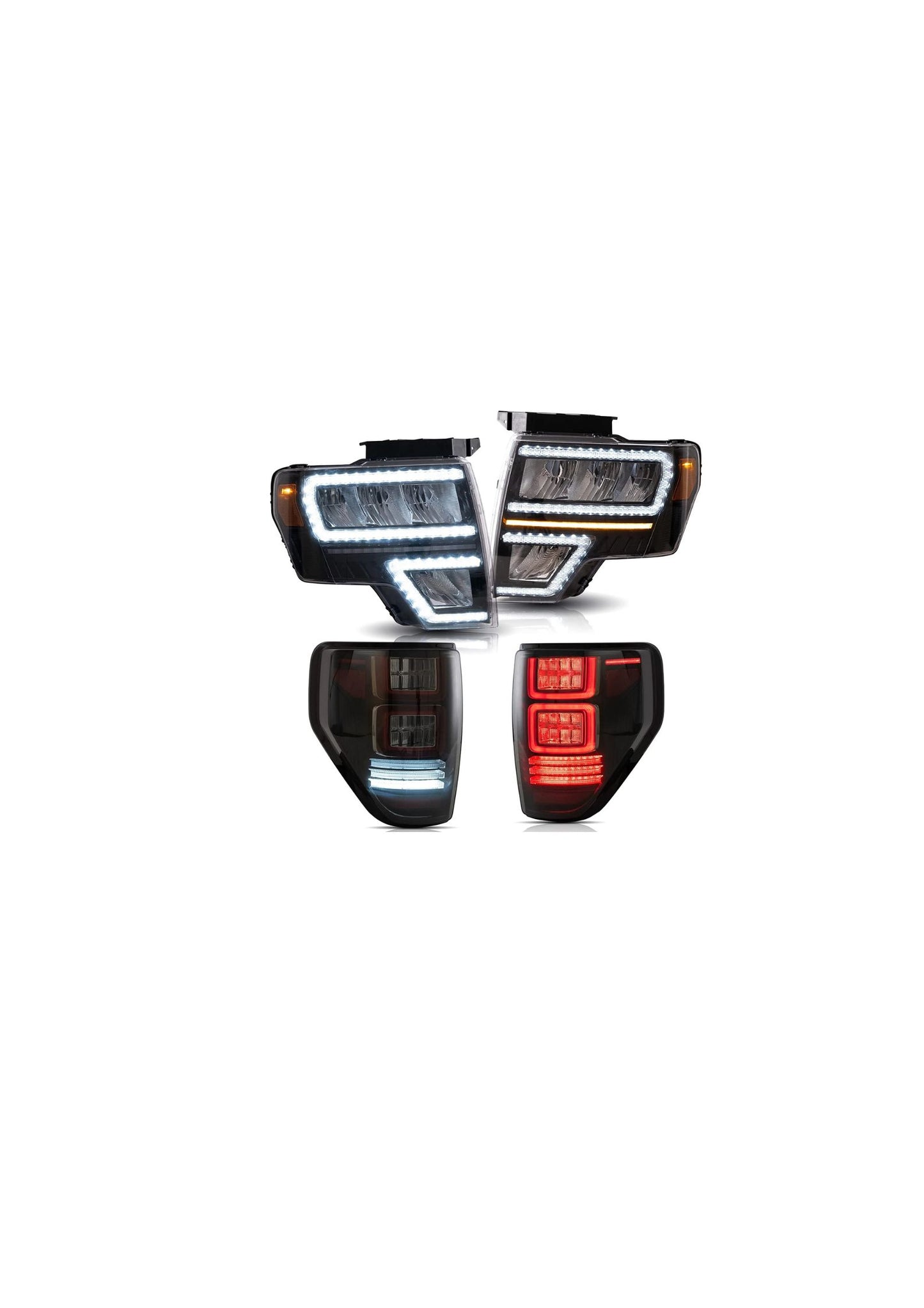 LED Headlights and Taillights Fit for Ford F150 2009-2014 