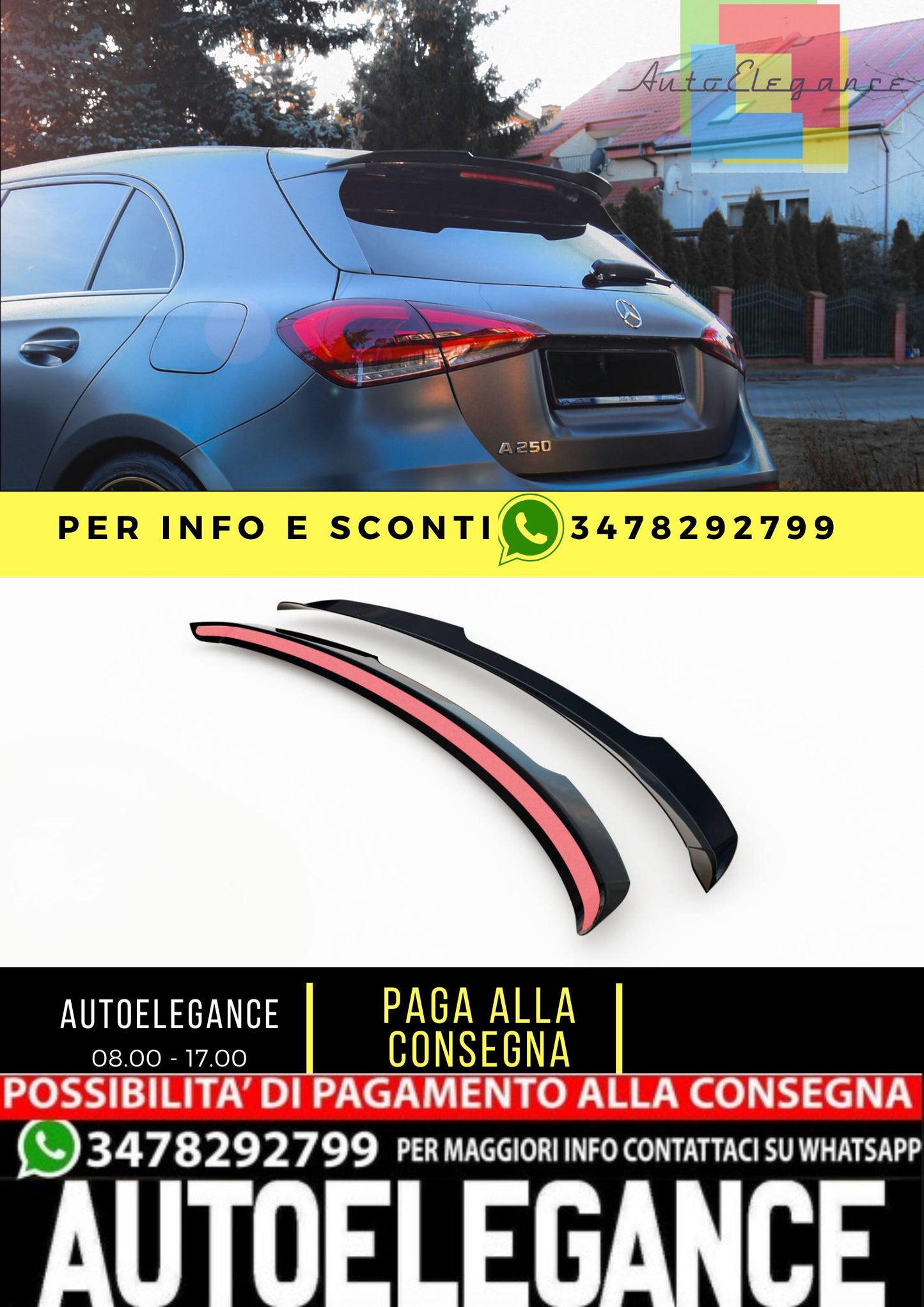 Spoiler Cap Mercedes-Benz A AMG-Line Hatchback W177