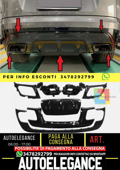 Diffusore posteriore per Range Rover Velar L560 (2017-) Dynamic Look Nero lucido