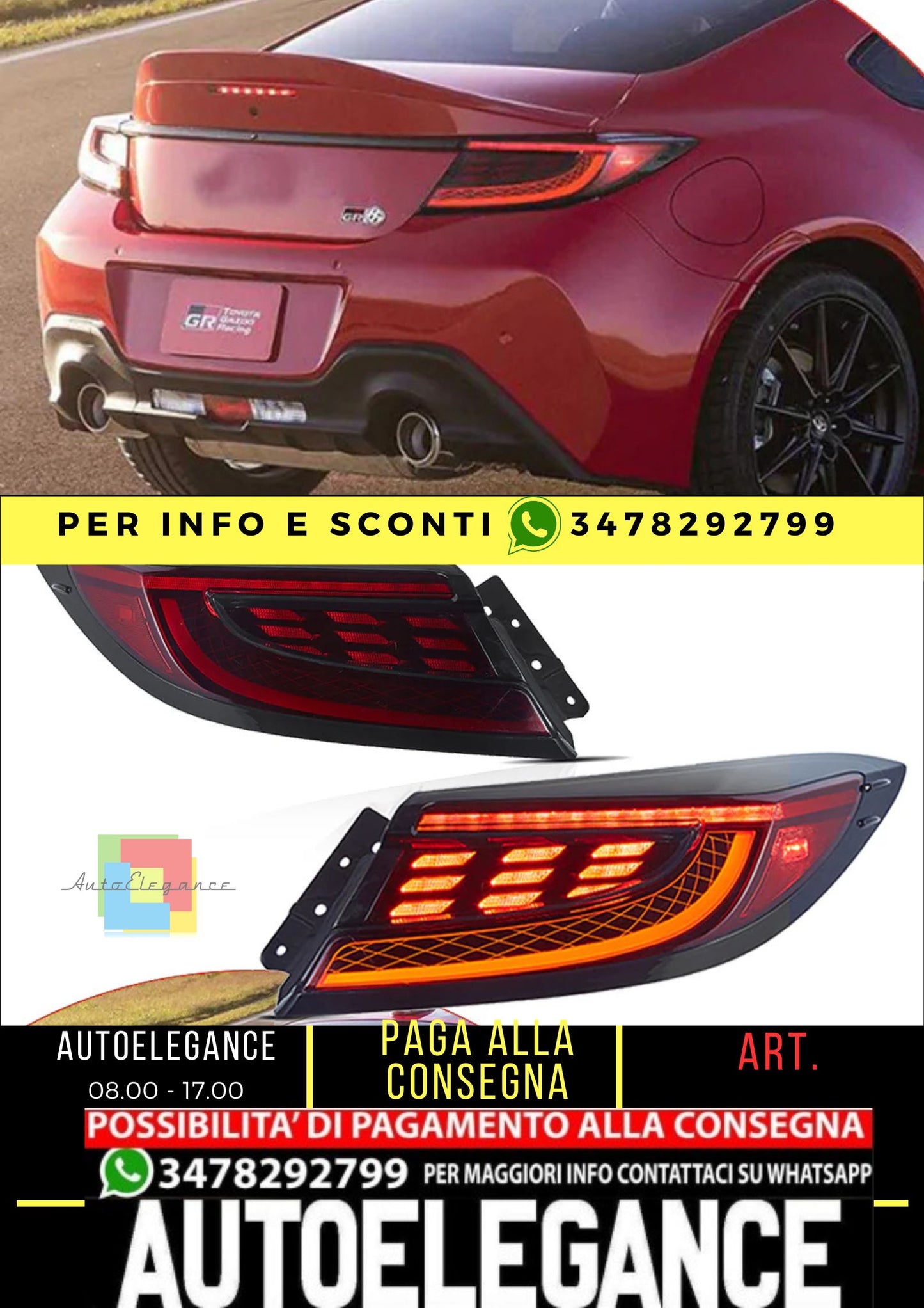 Fanali posteriori a LED completi per Toyota GR86 Subaru BRZ 2a generazione ZN8/ZD8 2021-2024