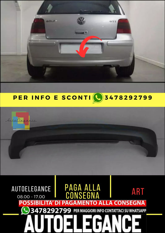 Rear Spoiler Under Bumper For VW GOLF 4 ABS Plastic Look GTI 25