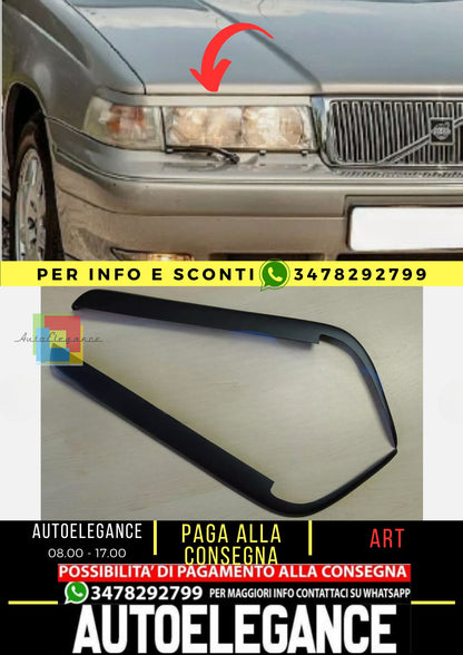 Cornici fari per VOLVO 960 S90 V90 94-98 Plastica ABS ridisegnata, NUOVE