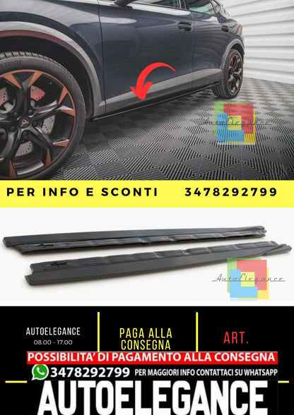Cupra Formentor Max Gonna Laterale Labbro Inferiore Piano Nero Vacuum Plastica 2021