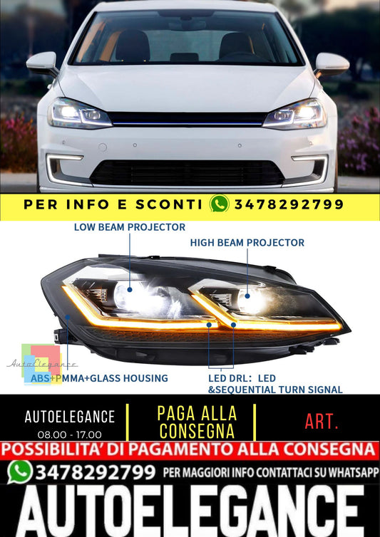 Fari per Volkswagen VW Golf 7.5/MK7.5 2014-2017 (NON adatti per i modelli Golf GTI e Golf R)
