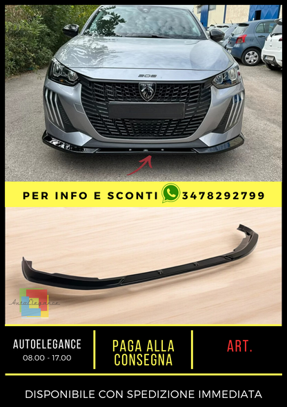 💎Front splitter suitable for Peugeot 208 Mk2 Facelift (2023-)💎