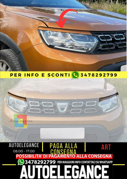 Sopracciglia per DACIA DUSTER ‎ 2017 - 2021 ABS Plastica palpebre fari