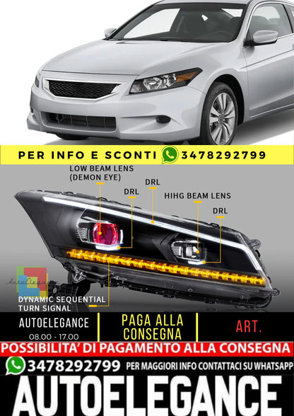 Fari Dual Beam con occhi demoniaci per Honda Accord 2008-2012