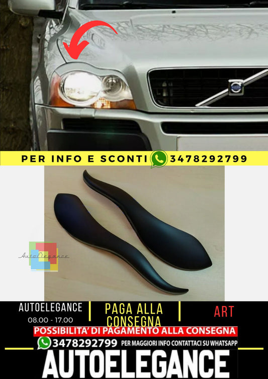 Sopracciglia per VOLVO XC90 2002-2014 palpebre fari palpebre ABS Plastica