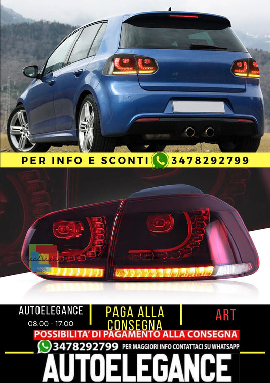 Fanali posteriori a LED per Volkswagen Golf 6 MK6 2008-2013 con indicatori
