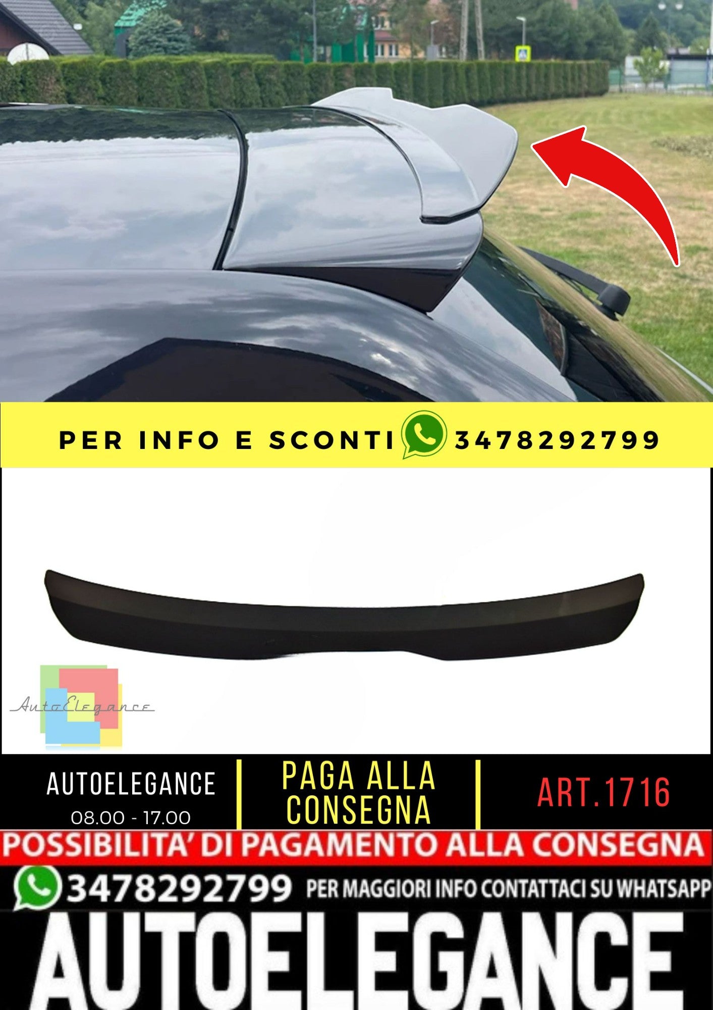 🔥SPOILER adatto per Audi A3 8P 2010-2013🔥