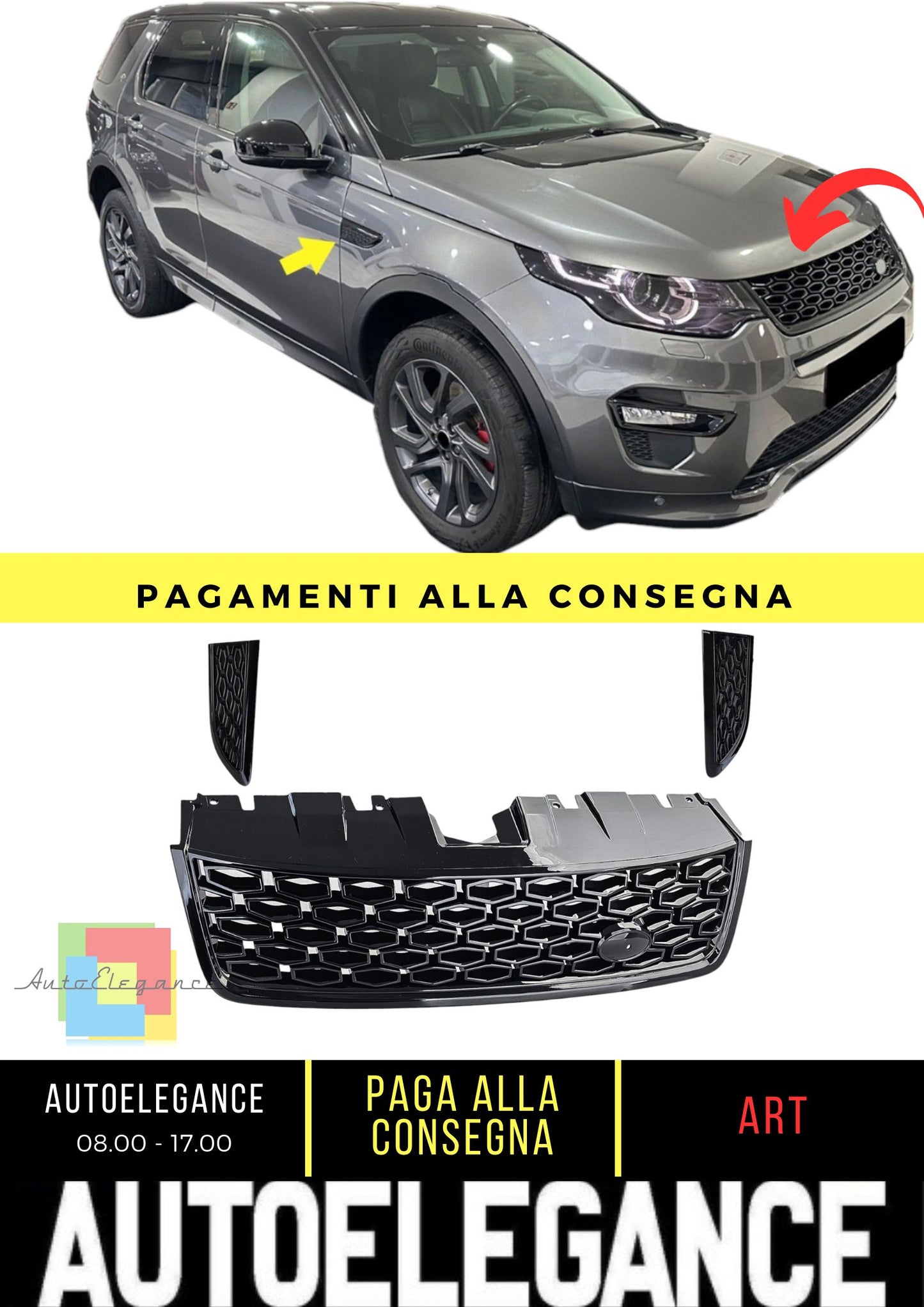 Grille + fender set for Land Rover Discovery Sport L550 15-19