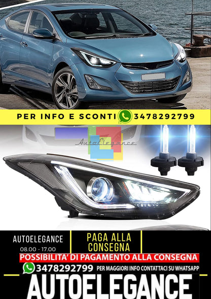 Fari a proiettore LED con lampadine D2S/D2H adatti per Hyundai Elantra 2012-2015【Avante MD】