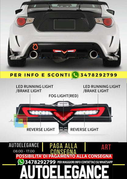 Full LED Luce paraurti posteriore per Toyota 86 GT86 2012-2020 Subaru BRZ 2013-2020 Scion FR-S 2013-2020