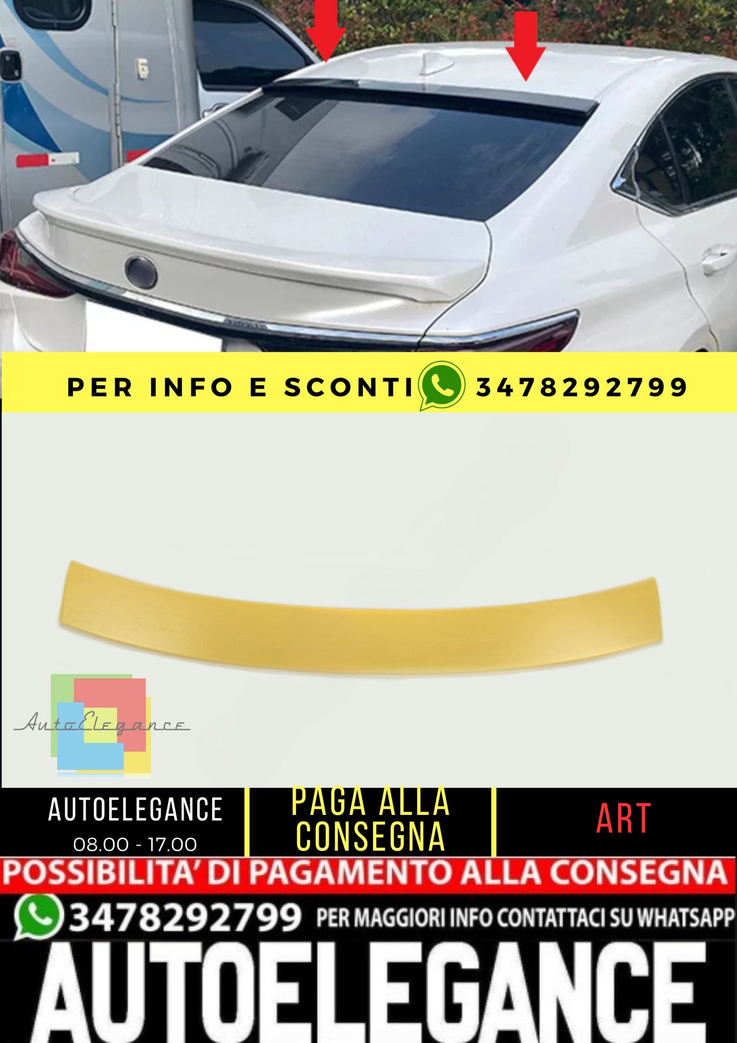 💎 SPOILER adatto per Lexus ES VII 2018+