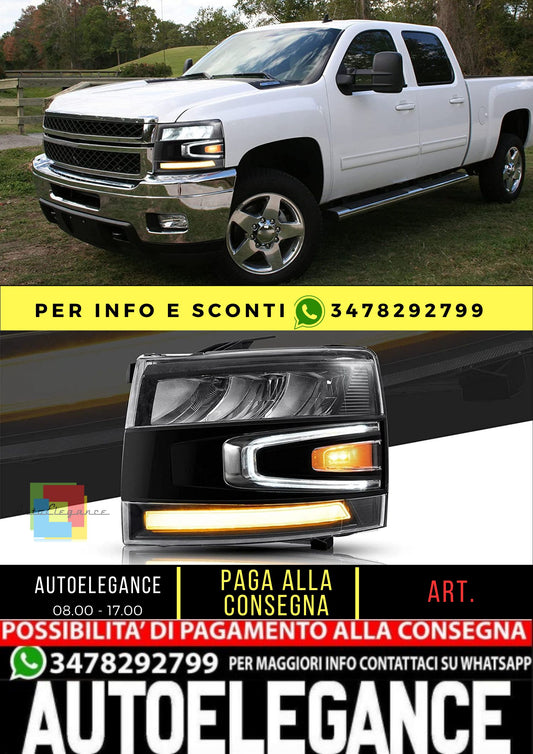 Full LED Headlights for Chevrolet Silverado 1500 2500HD 3500HD 2007-2013 (Not fit 2007 Silverado Classic) 