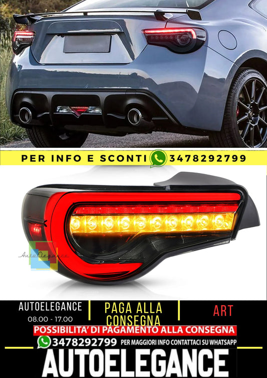 Fanali posteriori a LED completi per Toyota 86 GT86 2012-2020 Subaru BRZ 2013-2020 Scion FR-S 2013-2020 con indicatori di direzione sequenziali